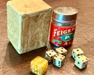 Feigenale Advertising with dice and original box