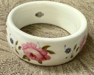 Royal Worcester porcelain cuff bracelet