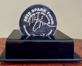 Autographed Mike Eurzione Hockey Puck