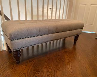 Custom bench from Pottery Barn)