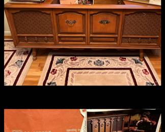Great console stereo with original ad and book!