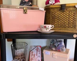 Vintage sewing boxes and accessories
