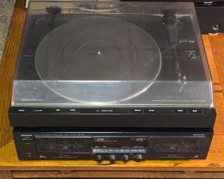 Denon DP-23F Turntable and Denon DRW-750 Stereo Double Cassette Tape Deck