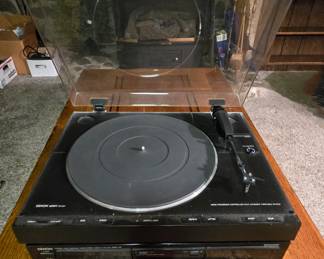 Denon DP-23F Turntable and Denon DRW-750 Stereo Double Cassette Tape Deck