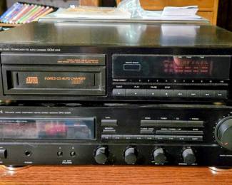 Denon 6 Disc Changer DCM-444 and Denon Stereo Receiver DRA-335R