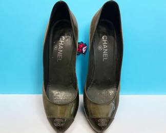 Chanel patent leather pumps