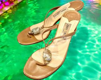 Jimmy Choo sandals with kitten heels