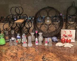 Salt and Pepper shakers, wine racks