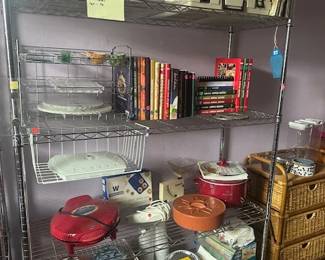 Cookbooks, cake decorating supplies, quesadilla maker, crockpot and more