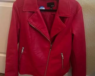 Red biker jacket