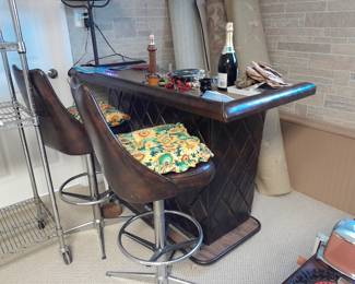 Bar with stools