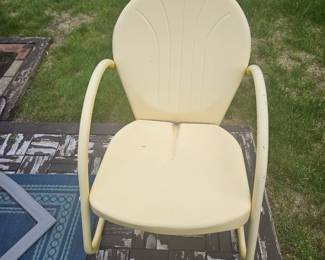 Yellow Metal Outdoor Chair