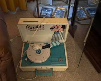 Vintage Mickey record player