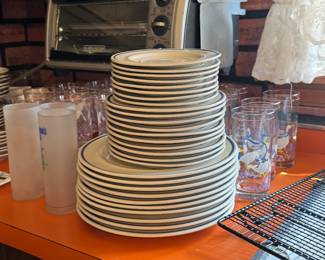 Plates and glasses