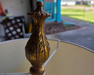 #90 Pair of Brass Decorative Lamps 33" $40.00