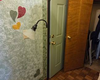 #30 Metal and Glass Floor Lamp 71" $35.00