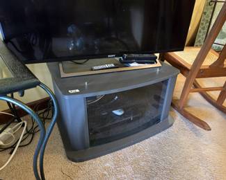 #26 Black TV Stand w/Magnetic Door 26x18x14 $20.00