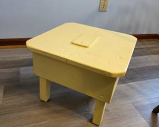 #4 Primitive Painted Step Stool 16x16x13 $20.00