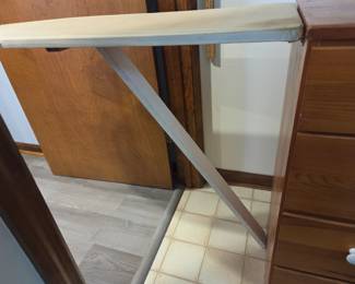 #10 Pine Dresser w/ Attached Ironing Board 27X15X34(as is finish) 59" W/ Ironing Board $35.00