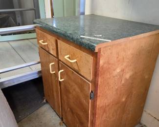 #52 Formica Top Cabinet 2 Doors, 2 Drawers 30x25x35 $40.00