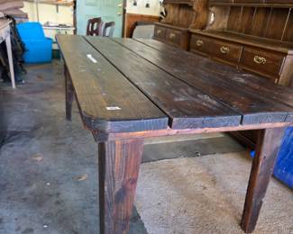 #70 Primitive Pine Farm Table 78x38x30 $125.00