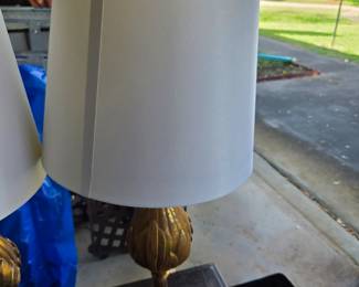 #90 Pair of Brass Decorative Lamps 33" $40.00