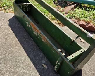#96 Green Primitive Wood Tool Box 33" $35.00