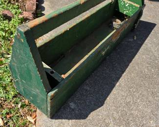#96 Green Primitive Wood Tool Box 33" $35.00