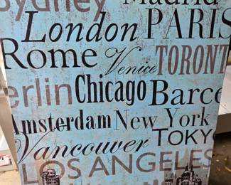 #62 Cityscape Wall Art 40x30 $25.00
