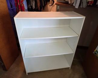 #50 3 Shelf White Laminate Book Shelf 29x11x35 $20.00