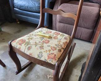 #68 Little Rocker w/ Cloth Floral Seat $60.00