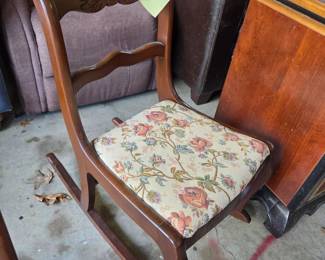 #68 Little Rocker w/ Cloth Floral Seat $60.00