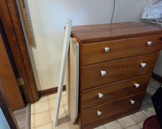 #10 Pine Dresser w/ Attached Ironing Board 27X15X34(as is finish) 59" W/ Ironing Board $35.00