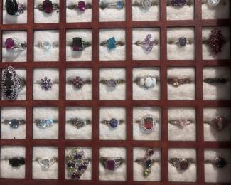 A very few of the gems tested as glass. The vast majority of gems tested as Rubies, Emeralds, Saphires, Amethyst, Citrine, Black Spinel, and other Gemstones.