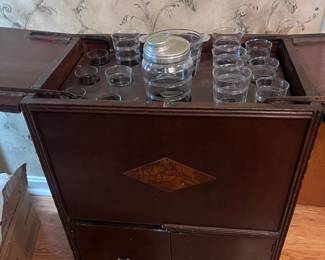 Rare Prohibition Era Art Deco Pop-up Bar
