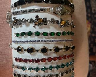 There is a great selection of Sterling, silver bracelets!