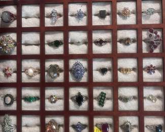 A very few of the gems tested as glass. The vast majority of gems tested as Rubies, Emeralds, Saphires, Amethyst, Citrine, Black Spinel, and other Gemstones.