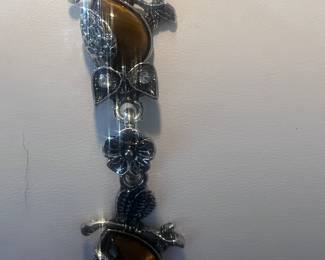 Beautiful tiger eye bracelet with matching earrings