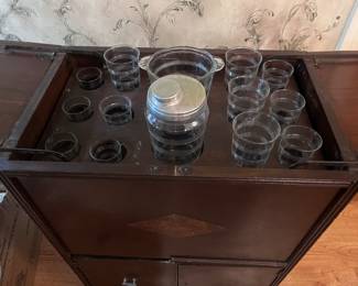 Rare Prohibition Era Art Deco Pop-up Bar