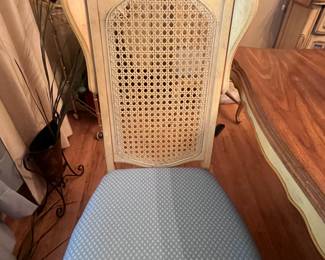 Close up of the dining chairs