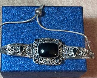 Sterling silver slide bracelet