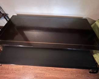 Pullout shelf near the top of the cabinet