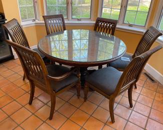 Round table with chairs