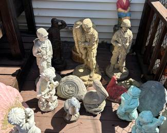 outdoor cement statues