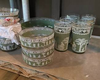 Vintage Jeanette Hellenic Wedgewood Jasperware green