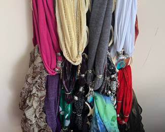 Large variety of women’s scarves.