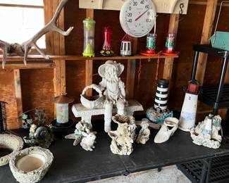 Large variety of ceramic garden art.