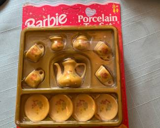 Vintage Barbie porcelain tea set.