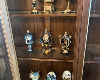 Decorative eggs, including phantom of the opera.