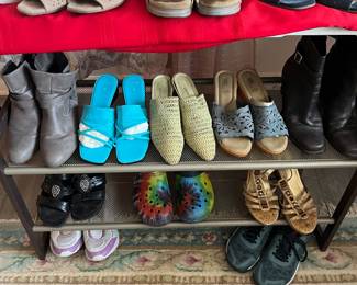 Large variety of women’s size 9 and 10 medium shoes.